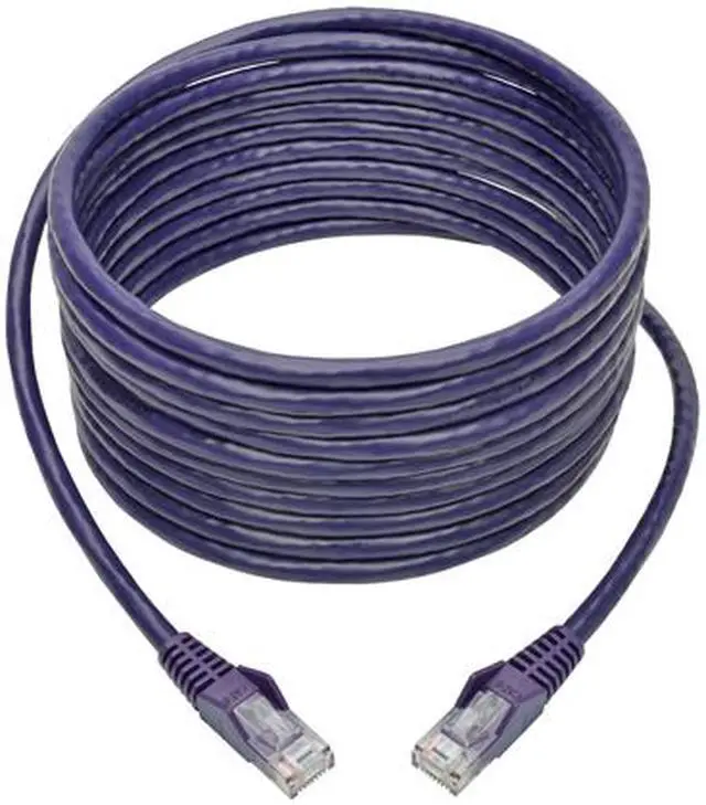 Alt view image 4 of 4 - Tripp Lite 20ft Cat6 Gigabit Snagless Molded Patch Cable RJ45 M/M Purple 20'