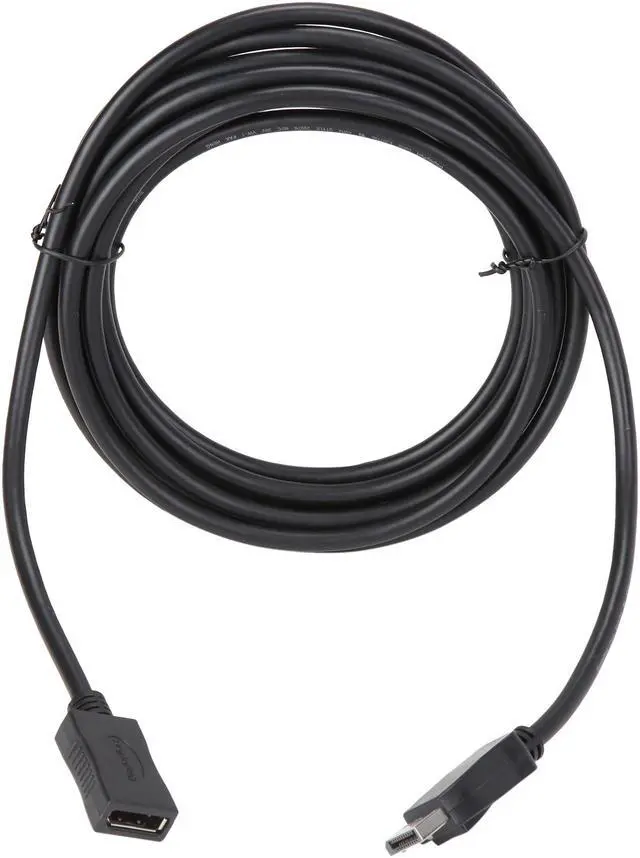 Alt view image 2 of 3 - Tripp Lite P579-015 15 ft. Black DisplayPort Extension Cable with Latch, 4K x 2K (3840 x 2160) @ 60 Hz, HDCP 2.2 (M/F) Male to Female