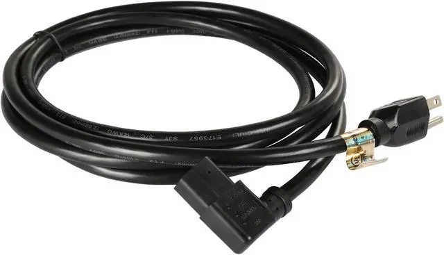 Alt view image 2 of 3 - Tripp Lite Model P019-008-C15RA 8 ft. Heavy-Duty Power Cord, 15A, 14 AWG (NEMA 5-15P to Right-Angle IEC-320-C15)