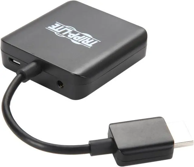Alt view image 3 of 7 - Tripp Lite P130-06N-AUDIO UHD 4K x 2K @ 30 Hz HDMI Audio De-Embedder/Extractor with Built-In HDMI Cable