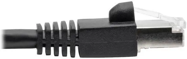 Alt view image 3 of 5 - Tripp Lite Cat6a Snagless Shielded STP Patch Cable 10G, PoE, Black M/M 1 ft. (N262-001-BK)