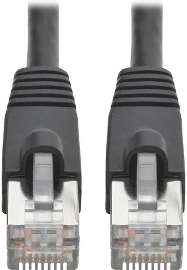 Main image of Tripp Lite Cat6a Snagless Shielded STP Patch Cable 10G, PoE, Black M/M 5 ft. (N262-005-BK)