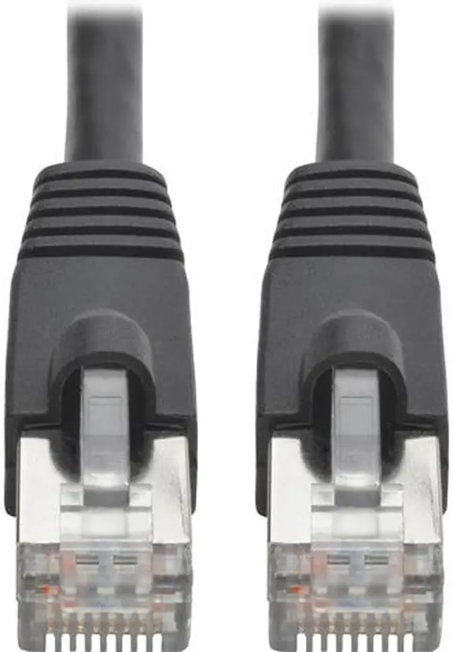 Main image of Tripp Lite Cat6a Snagless Shielded STP Patch Cable 10G, PoE, Black M/M 7 ft. (N262-007-BK)