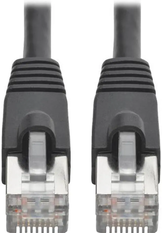 Main image of Tripp Lite Cat6a Snagless Shielded STP Patch Cable 10G, PoE, Black M/M 14 ft. (N262-014-BK)