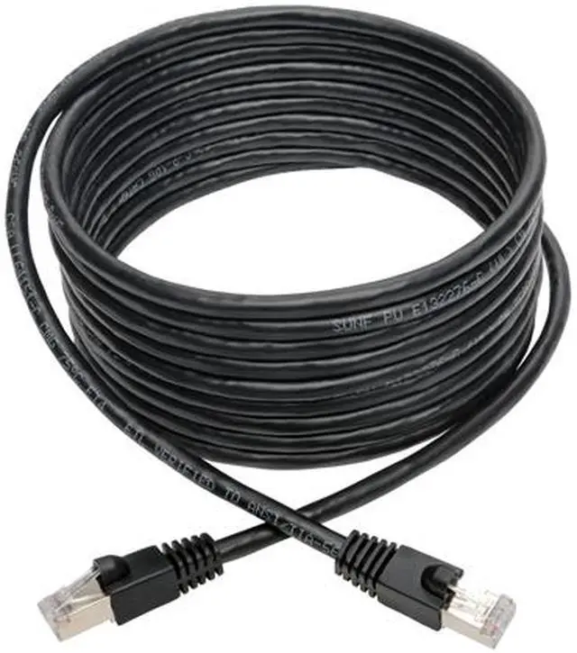 Alt view image 5 of 5 - Tripp Lite Cat6a Snagless Shielded STP Patch Cable 10G, PoE, Black M/M 14 ft. (N262-014-BK)