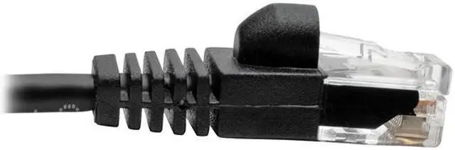 Alt view image 3 of 5 - Tripp Lite Cat6a Gigabit Snagless Molded Slim UTP Patch Cable M/M Black 1ft (N261-S01-BK)