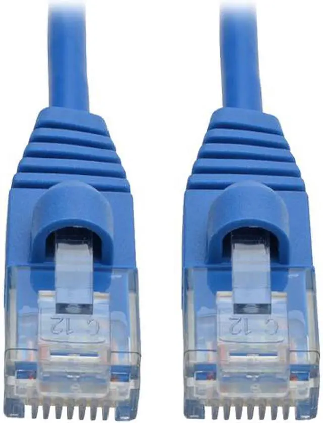 Main image of Tripp Lite Cat6a Gigabit Snagless Molded Slim UTP Patch Cable M/M Blue 2 ft. (N261-S02-BL)