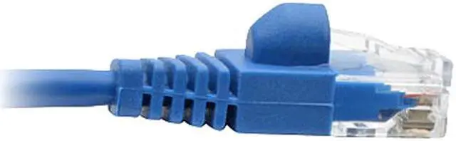 Alt view image 3 of 5 - Tripp Lite Cat6a Gigabit Snagless Molded Slim UTP Patch Cable M/M Blue 2 ft. (N261-S02-BL)