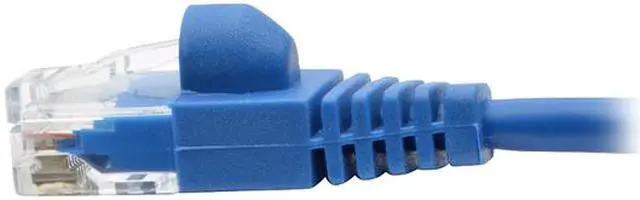 Alt view image 4 of 5 - Tripp Lite Cat6a Gigabit Snagless Molded Slim UTP Patch Cable M/M Blue 2 ft. (N261-S02-BL)
