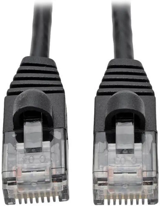 Main image of Tripp Lite Cat6a Gigabit Snagless Molded Slim UTP Patch Cable M/M Black 3 ft. (N261-S03-BK)