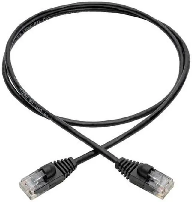 Alt view image 5 of 5 - Tripp Lite Cat6a Gigabit Snagless Molded Slim UTP Patch Cable M/M Black 3 ft. (N261-S03-BK)