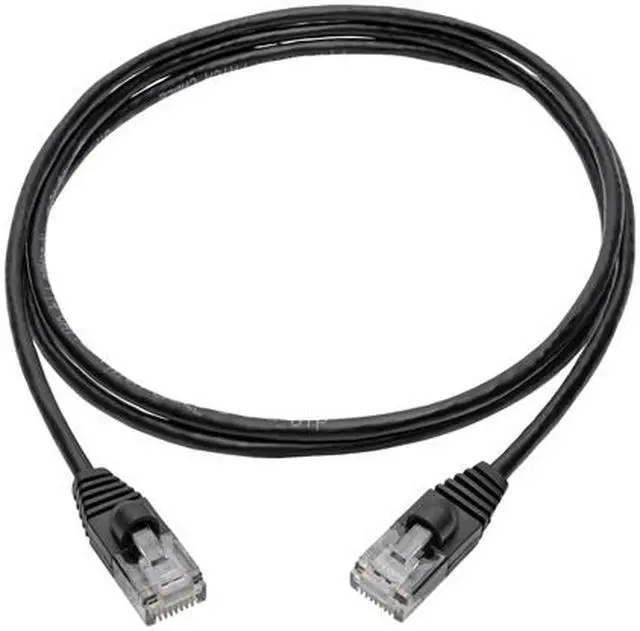Alt view image 5 of 5 - Tripp Lite Cat6a Gigabit Snagless Molded Slim UTP Patch Cable M/M Black 4 ft. (N261-S04-BK)