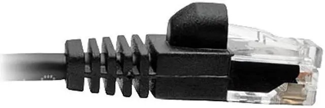 Alt view image 3 of 5 - Tripp Lite Cat6a Gigabit Snagless Molded Slim UTP Patch Cable M/M Black 4 ft. (N261-S04-BK)