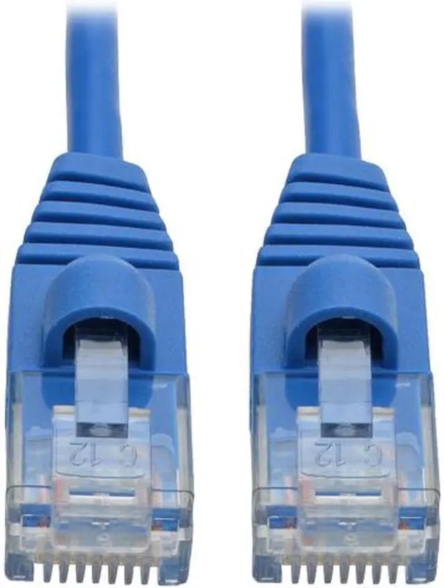 Main image of Tripp Lite Cat6a Gigabit Snagless Molded Slim UTP Patch Cable M/M Blue 4 ft. (N261-S04-BL)