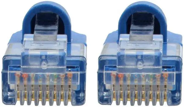 Alt view image 2 of 6 - Tripp Lite Cat6a Gigabit Snagless Molded Slim UTP Patch Cable M/M Blue 4 ft. (N261-S04-BL)