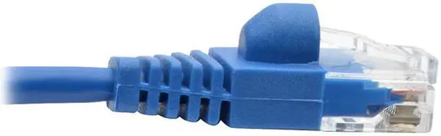 Alt view image 3 of 6 - Tripp Lite Cat6a Gigabit Snagless Molded Slim UTP Patch Cable M/M Blue 4 ft. (N261-S04-BL)