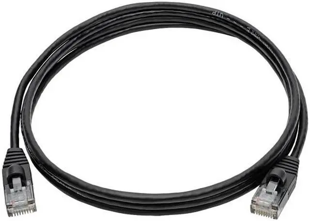 Alt view image 5 of 5 - Tripp Lite Cat6a Gigabit Snagless Molded Slim UTP Patch Cable M/M Black 5 ft. (N261-S05-BK)
