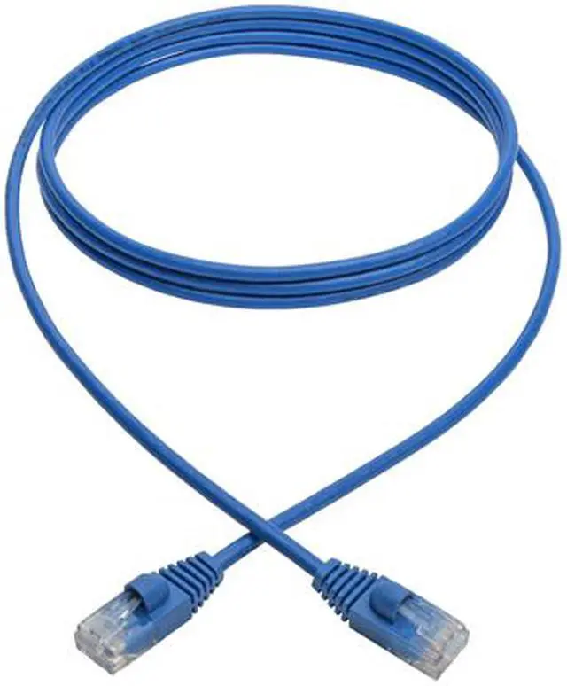 Alt view image 5 of 6 - Tripp Lite Cat6a Gigabit Snagless Molded Slim UTP Patch Cable M/M Blue 6 ft. (N261-S06-BL) ft.