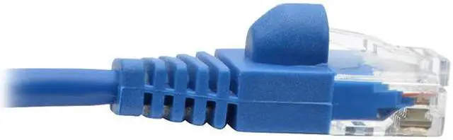 Alt view image 3 of 6 - Tripp Lite Cat6a Gigabit Snagless Molded Slim UTP Patch Cable M/M Blue 6 ft. (N261-S06-BL) ft.