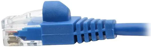 Alt view image 4 of 6 - Tripp Lite Cat6a Gigabit Snagless Molded Slim UTP Patch Cable M/M Blue 6 ft. (N261-S06-BL) ft.