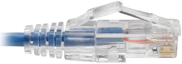Alt view image 4 of 5 - Tripp Lite Cat6 Gigabit Snagless Molded Slim Patch Cable RJ45 M/M Blue 6in (N201-S6N-BL)