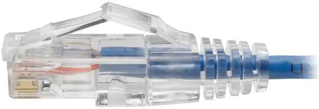Alt view image 5 of 5 - Tripp Lite Cat6 Gigabit Snagless Molded Slim Patch Cable RJ45 M/M Blue 6in (N201-S6N-BL)