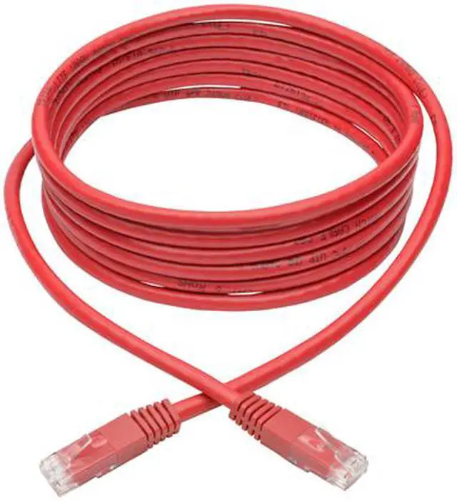 Alt view image 2 of 5 - Tripp Lite Premium Cat5/5e/6 Gigabit Molded Patch Cable, 24 AWG, 550 MHz/1 Gbps (RJ45 M/M), Red, 10 ft. (N200-010-RD)
