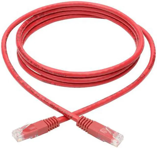 Alt view image 2 of 5 - Tripp Lite Premium Cat5/5e/6 Gigabit Molded Patch Cable, 24 AWG, 550 MHz/1 Gbps (RJ45 M/M), Red, 6 ft. (N200-006-RD)