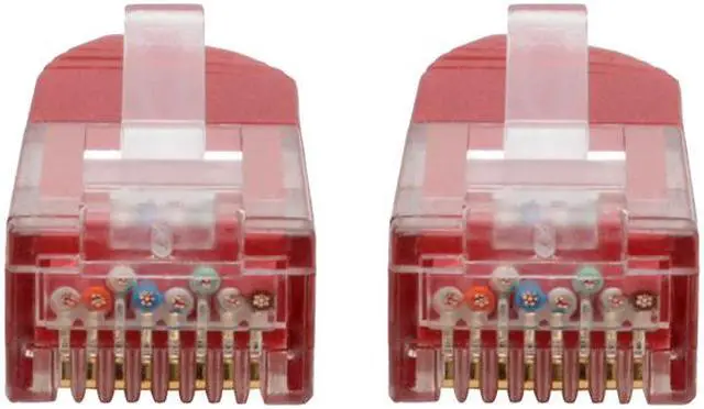 Alt view image 3 of 5 - Tripp Lite Premium Cat5/5e/6 Gigabit Molded Patch Cable, 24 AWG, 550 MHz/1 Gbps (RJ45 M/M), Red, 6 ft. (N200-006-RD)