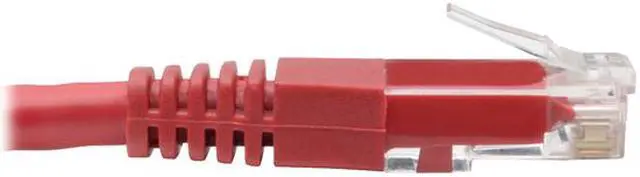 Alt view image 3 of 4 - Tripp Lite Premium Cat5/5e/6 Gigabit Molded Patch Cable, 24 AWG, 550 MHz/1 Gbps (RJ45 M/M), Red, 7 ft. (N200-007-RD)
