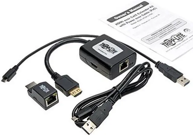 Alt view image 5 of 5 - Tripp Lite HDMI Over Cat5 Cat6 Extender Kit Power Over Cable 1080p 60Hz TAA (B126-1P1M-U-POC)