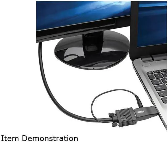 Alt view image 6 of 6 - Tripp Lite HDMI to VGA Adapter Converter with Audio Compact M/F 1080p @60Hz (P131-000-A)