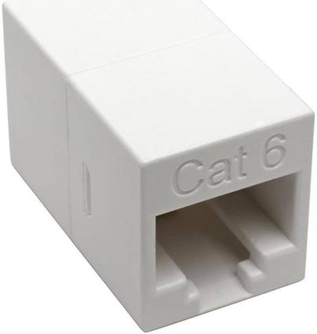 Main image of Tripp Lite Cat6 Straight-Through Modular In-Line Coupler Compact F/F TAA (N234-001-WH)