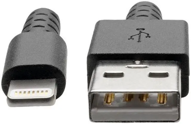 Alt view image 2 of 6 - Tripp Lite Heavy Duty Lightning to USB Sync / Charge Apple iPhone iPad 3ft (M100-003-HD)