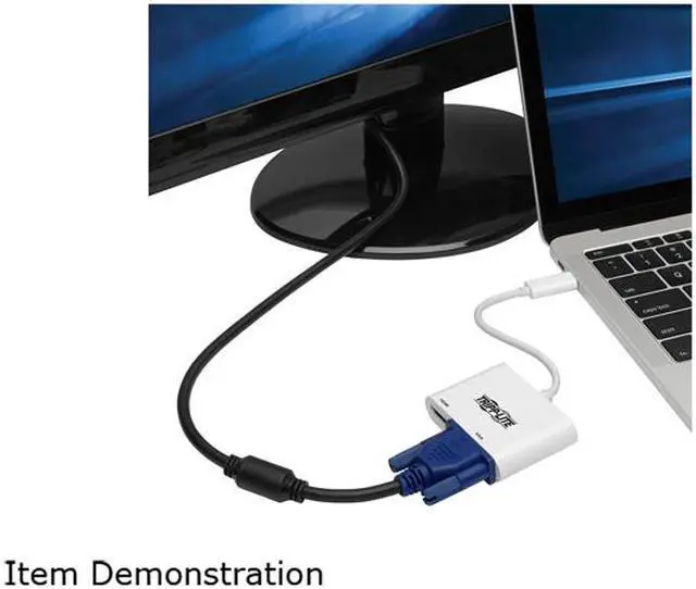Alt view image 4 of 4 - Tripp Lite USB C to HDMI / VGA Multiport Adapter Converter 4K, USB Type C (U444-06N-HV4K)