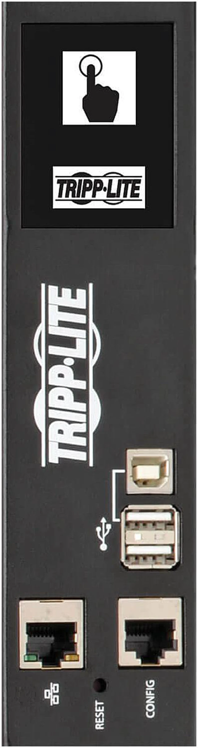 Alt view image 3 of 8 - Tripp Lite 14.5kW 3-Phase Switched PDU, LX Interface, 200 / 208 / 240V Outlets (24 x C13 / 6 x C19), LCD, Hubbell CS8365C, 10.0 Feet Cord, 0U Height, TAA (PDU3EVSR10H50)