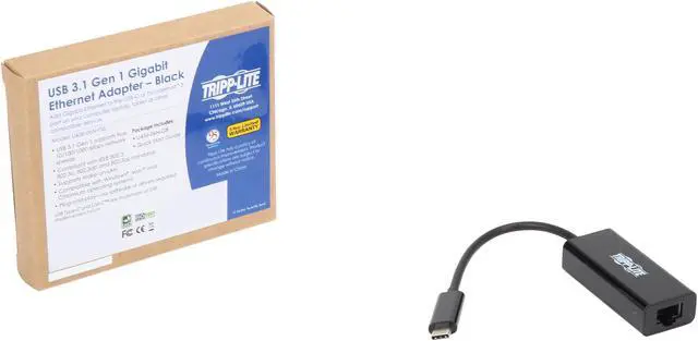 Alt view image 7 of 6 - Tripp Lite USB C to Gigabit Ethernet Adapter USB Type C to Gbe 10/100/1000 (U436-06N-GB)
