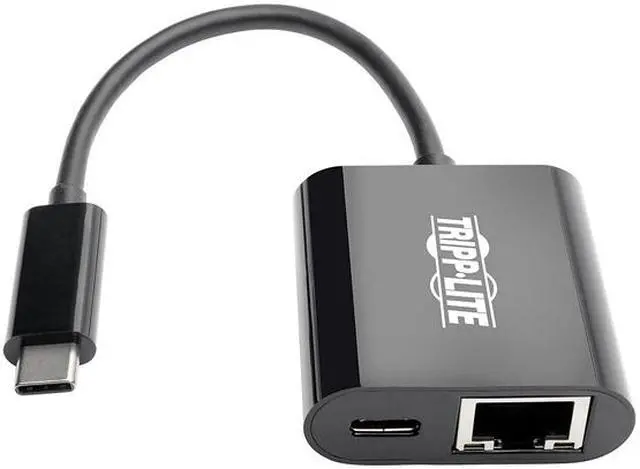 Alt view image 2 of 7 - Tripp Lite USB C to Gigabit Ethernet Adapter USB Type C to Gbe PD Charging (U436-06N-GB-C)