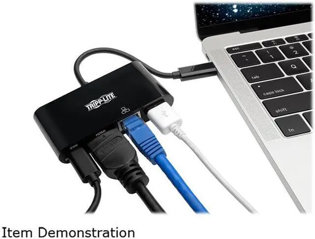 Alt view image 7 of 7 - Tripp Lite USB C to HDMI Multiport Adapter Dock USB Type C to HDMI Black (U444-06N-HGUB-C)