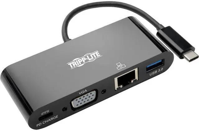 Main image of Tripp Lite USB C to VGA Multiport Adapter Dock USB Type C to VGA Black (U444-06N-VGUB-C)