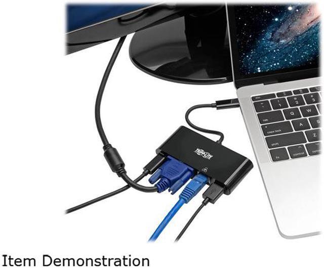 Alt view image 4 of 4 - Tripp Lite USB C to VGA Multiport Adapter Dock USB Type C to VGA Black (U444-06N-VGUB-C)