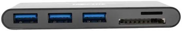 Alt view image 2 of 4 - Tripp Lite USB C Hub Multiport w/ 3x USB-A Hub Micro SD, SD/MMC Card Reader (U460-003-3AMB)