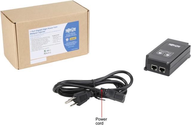 Alt view image 6 of 5 - Tripp Lite Gigabit Midspan PoE+ Injector Active IEEE 802.3at/802.3af 1-Port (NPOE-30W-1G)