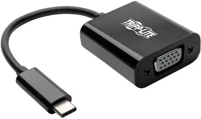 Main image of Tripp Lite USB C to VGA Adapter Converter 1080P M/F Black USB Type C to VGA (U444-06N-VB-AM)