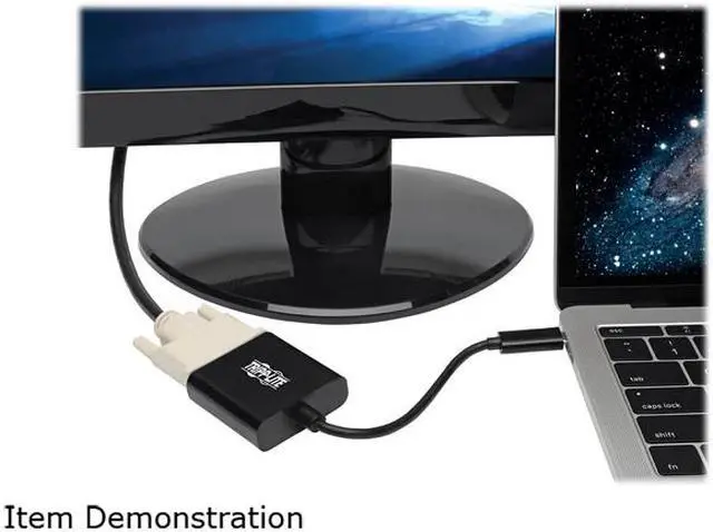 Alt view image 5 of 5 - Tripp Lite USB C to DVI Adapter Converter 1080P M/F Black USB Type C to DVI (U444-06N-DVIBAM)