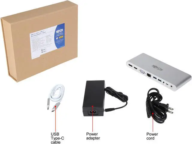 Alt view image 6 of 5 - Tripp Lite USB C Docking Station w/USB Hub HDMI VGA DP Gbe PD Charging 4K (U442-DOCK4-S)