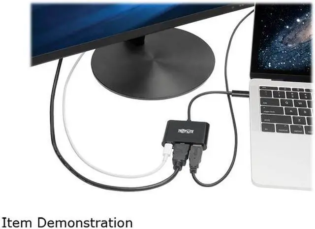 Alt view image 7 of 7 - Tripp Lite USB C to HDMI Multiport Adapter w/USB Hub PD Charging USB Type C (U444-06N-H4UB-C)