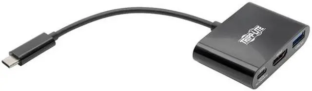 Alt view image 2 of 7 - Tripp Lite USB C to HDMI Multiport Adapter w/USB Hub PD Charging USB Type C (U444-06N-H4UB-C)