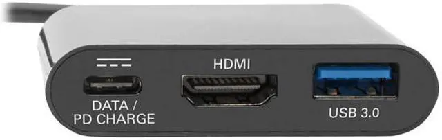 Alt view image 3 of 7 - Tripp Lite USB C to HDMI Multiport Adapter w/USB Hub PD Charging USB Type C (U444-06N-H4UB-C)