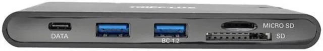 Alt view image 3 of 6 - Tripp Lite USB C Docking Station HDMI VGA GbE PD Charging USB Hub 4K Black (U442-DOCK3-B)